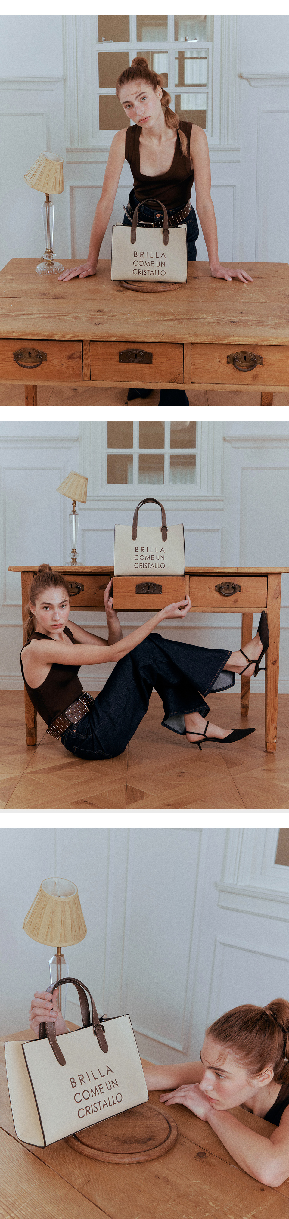 MARCE Half Tote Bag (Ivory)